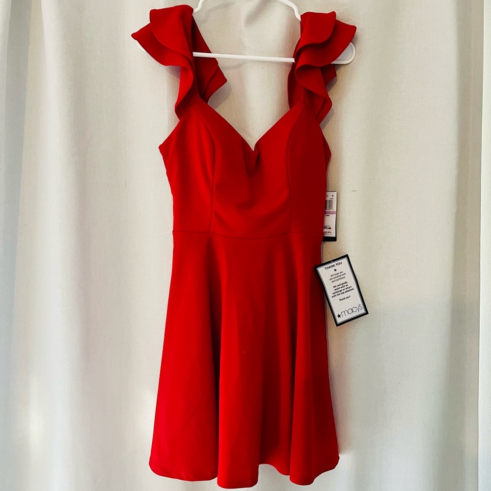 Fun and flirty red dress from Macy’s with tags on, never been worn!